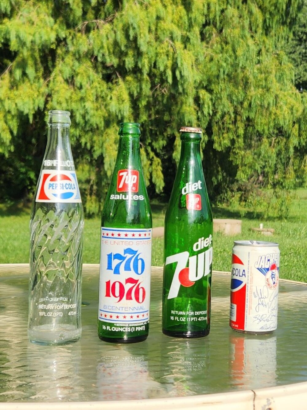 Commemorative Soda Bottles and Can (1976 and Jackson 5)